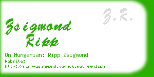 zsigmond ripp business card